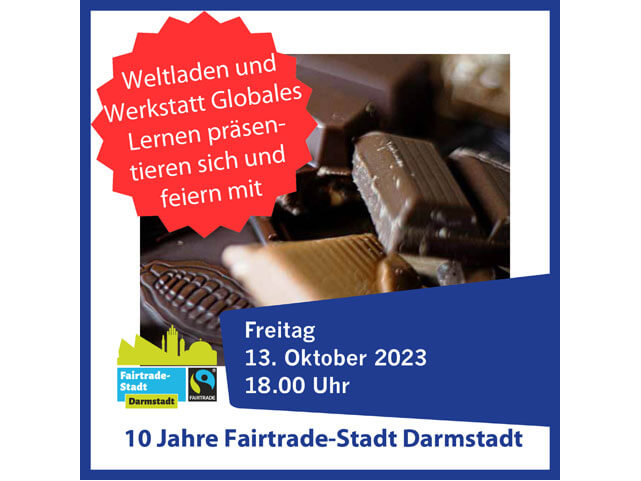 Grafik 10 Jahre Fair Trade Stadt Darmstadt 2023