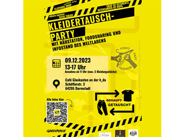 Plakat Kleidertauschparty Dezember 2023