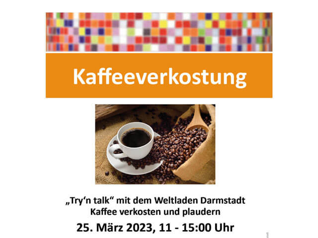 Grafik Ankuendigung Kaffeeverkostung "Tra and talk" 2023