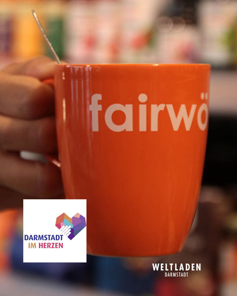 Kaffee trinken mit den Klimaherzen in der Darmstadt im Herzen APP